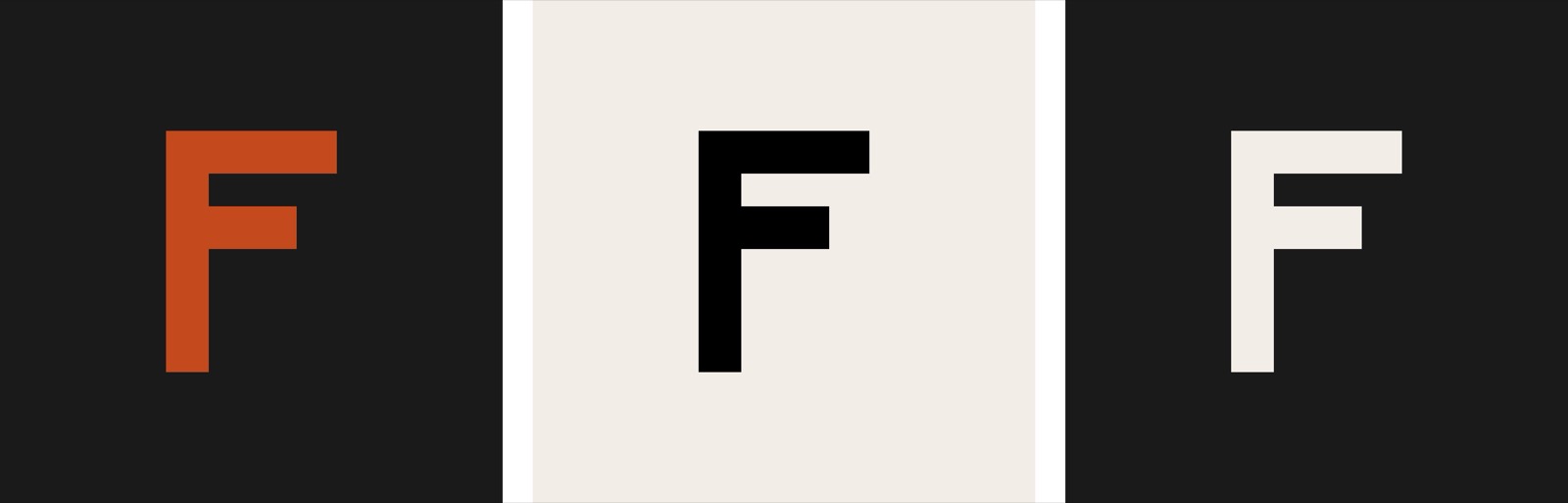 Logo Forge en trois variantes : couleur, mono noir, mono blanc